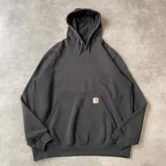 carhartt カーハート パーカー 古着 ロゴ 刺繍 黒 L 12686