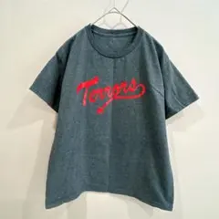 半袖Tシャツ クルーネック プリント カジュアル 部屋着 M相当 グレー系