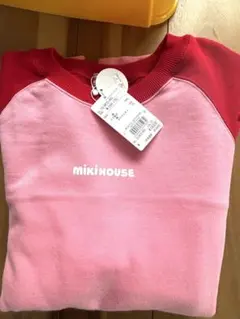 定価の半額　MIKI HOUSE スウェット トレーナー ピンク M 新品未使用のサムネイル