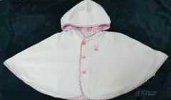 ミキハウス　ベビー用フード付きポンチョ　70〜90cm