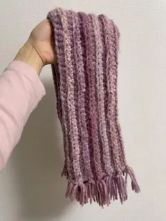 ハンドメイド　マフラー　編み物　かぎ針編み