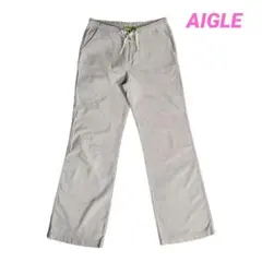 AIGLE ストライプ コットン素材 セミフレアパンツ 85631のサムネイル