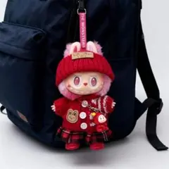 ラブブ服LABUBUぬいぐるみ着ぬい服かわいい17cm着せ替え服　5点セット 赤