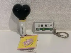 目黒駅キーホルダー　PENLIGHT 黒ハート型ライト　セット売り