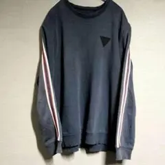 GUESS フェード 短丈スウェット ネイビー M