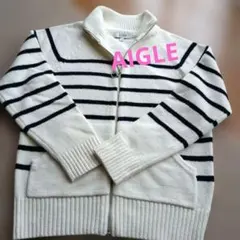 『 エーグル AIGLE 』モールヤーンパネル ジップセーター・レディース