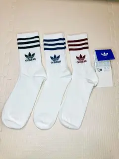 adidas ストライプソックス 3足セット28-30cm