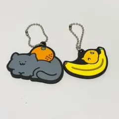 お文具といっしょ カプセルラバーマスコット フルーツなのです ゼリーさん 猫さん