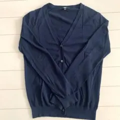 UNIQLO Vネックカーディガン ネイビー Mサイズ