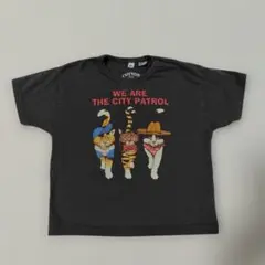 キッズ Tシャツ 100cm 猫 プリント ブラック
