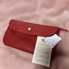 牛革♡赤い本革クラッチ財布