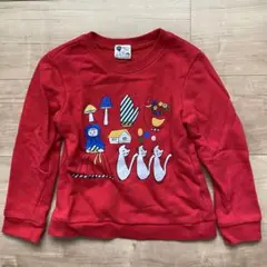 Petit jam プチジャム　レッド キッズトレーナー　120cm
