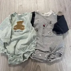 ロンパース２枚セット　しまむら