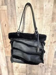 【美品】銀座かねまつ ハンドバッグ 黒ブラック