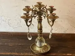 真鍮 4アーム キャンドルスタンド アンティーク　インテリア