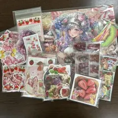 No.1 イチゴ、フルーツ、スイーツ系⭐️紙モノまとめ売り　大量