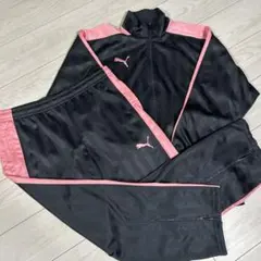 PUMA プーマ ジャージ 上下 セットアップ グレー×ピンク S〜M Y2K