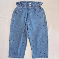 マーキーズ　MARKEY'S 未使用　 ドット柄 ボトムス 90 パンツ　デニム