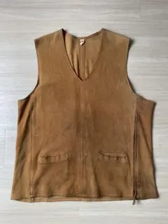 60s 筆記体タグ エルエルビーン ディアスキン プルオーバー ベスト USA製