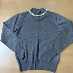 earth music & ecology グレー ニットセーター