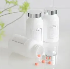 【mon・o・tone】サプリメント　詰め替え　ホワイト　ボトル　3本セット