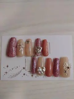 ネイルチップ つけ爪　付け爪　10個セット ピンク