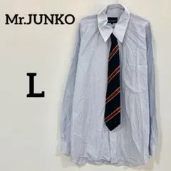 【Mr.JUNKO】ストライプシャツ ネクタイ コーデセット シティーボーイ Lのサムネイル