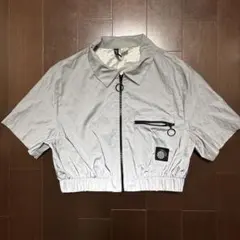 DIVIDED H＆M グレー ショートジャケット