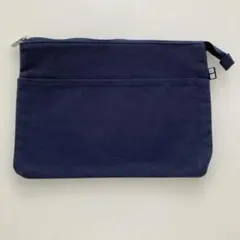 UNIQLO コットンポーチ ネイビーのサムネイル