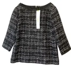 新品タグ付きdinos ツイード風トップス チュニック7分袖S