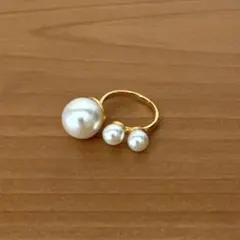 リング　3連パール