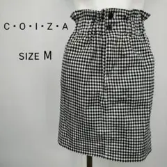 【コルザ】タイトスカート ギンガムチェック ポケット○ 綿