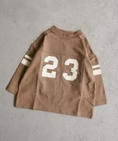 新品110-130 フットボール切替長袖Tシャツ ピードットプルミエ