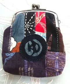 パッチワーク がま口財布 「ゆ」文字