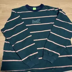 DROP OUT STRIPE CREW / HUF ストライプクルー グリーン