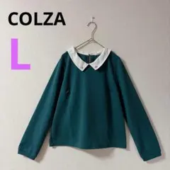 【コルザ】COLZA カットソー　トップス　ビジュー　清楚　グリーン　Lのサムネイル