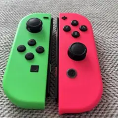 【美品純正完動品】任天堂 NintendoSwitchジョイコングリーンピンク①