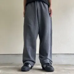 【90s 00s】NIKE ワイドレグ バギーパンツ ワイドシルエットXL 90s-00s Nike バギー スウェットパンツ ワイドレグ サイドライン