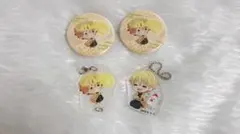 鬼滅の刃 我妻善逸 缶バッジ アクキー 4個セット