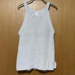 Crazy 8アメリカンスリーブ コットンニット タンクトップ L オフホワイト