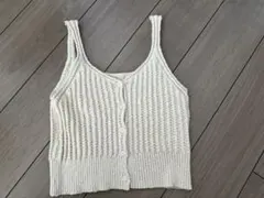 2WAY透かし編みニットビスチェ