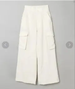 JEANASIS ハイウエストフラップポケットパンツ Mサイズ オフホワイト