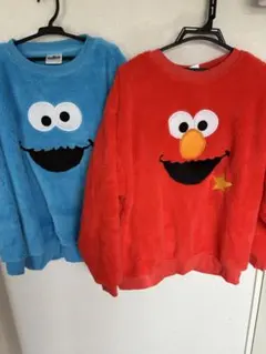 【美品】スウェットセット　セサミストリート　エルモ　クッキーモンスター