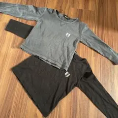 ⭐️処分価格！⭐️コムサ ロンT 黒＆グレー 90 2点セット