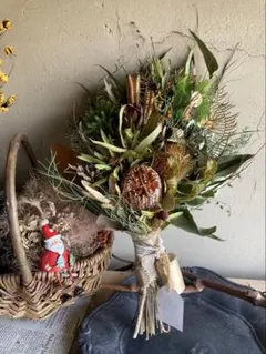 ドライフラワースワッグ　ベル付き　お正月　クリスマス