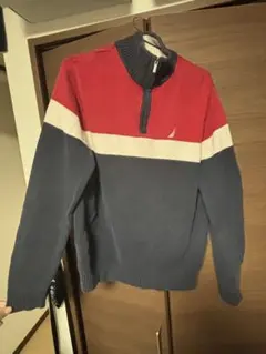 NAUTICA ハーフジップ ニット セーター マルチカラーのサムネイル