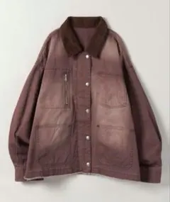 ジーナシス ポケットワークジャケット ブラウン