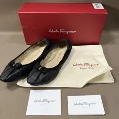 【美品】フェラガモ リボン バレエシューズ　7 / 24.5cm