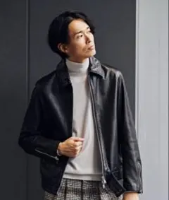 EDIFICE ゴートベジレザー ライダースジャケット