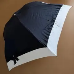 [美品]LANVIN en Bleuリボン付き黒折りたたみ傘 晴雨兼用のサムネイル